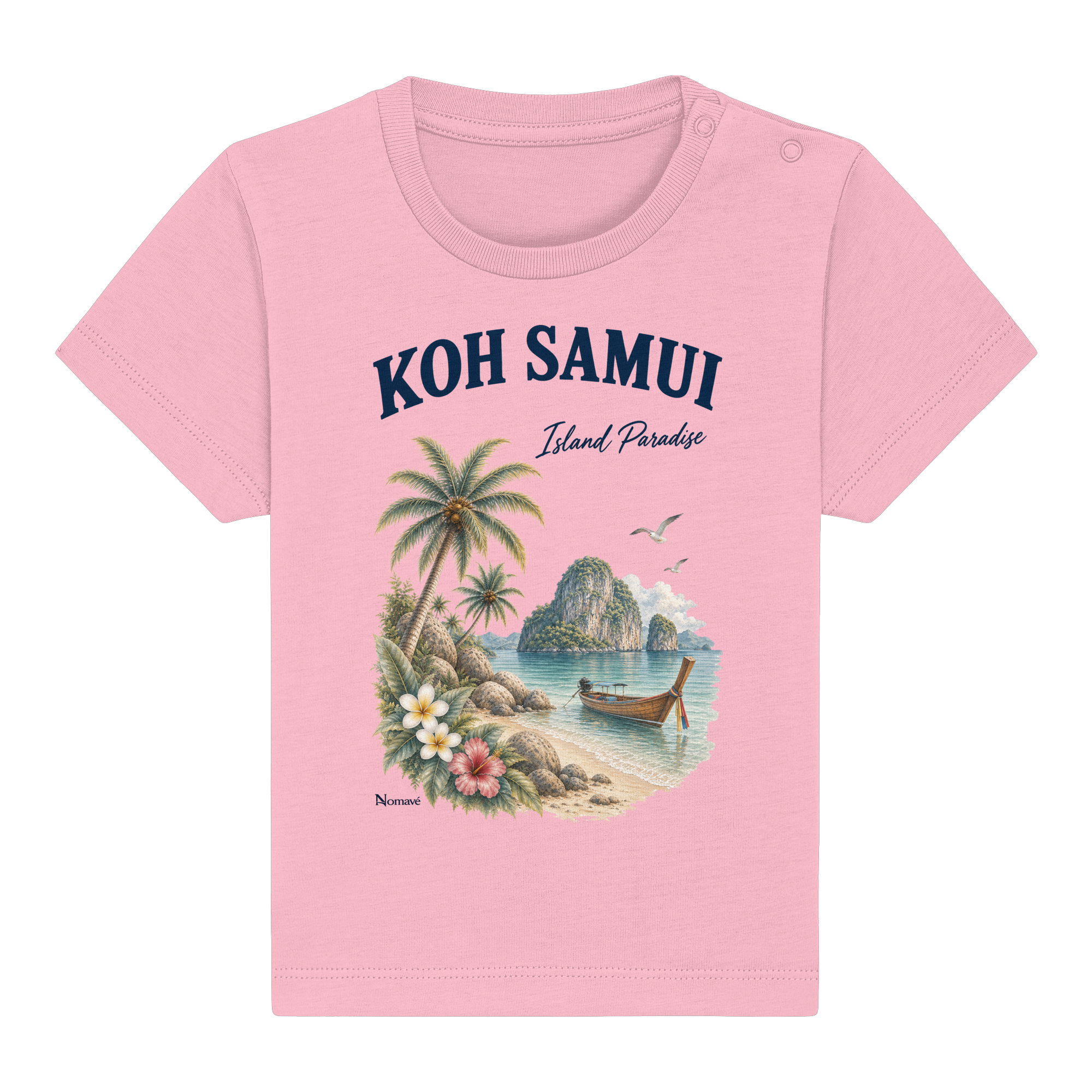 Koh Samui Thailand – Island Paradise – Tropical Vintage - Baby Organic Shirt
