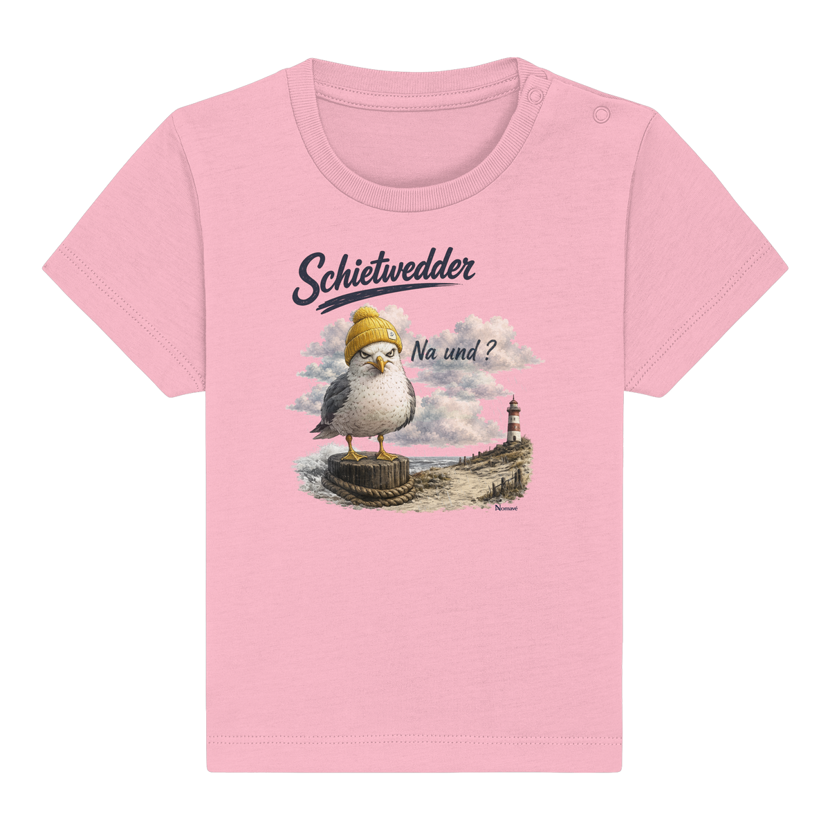 Alpha Möwe – Schietwedder? Na und! - Baby Bio Shirt