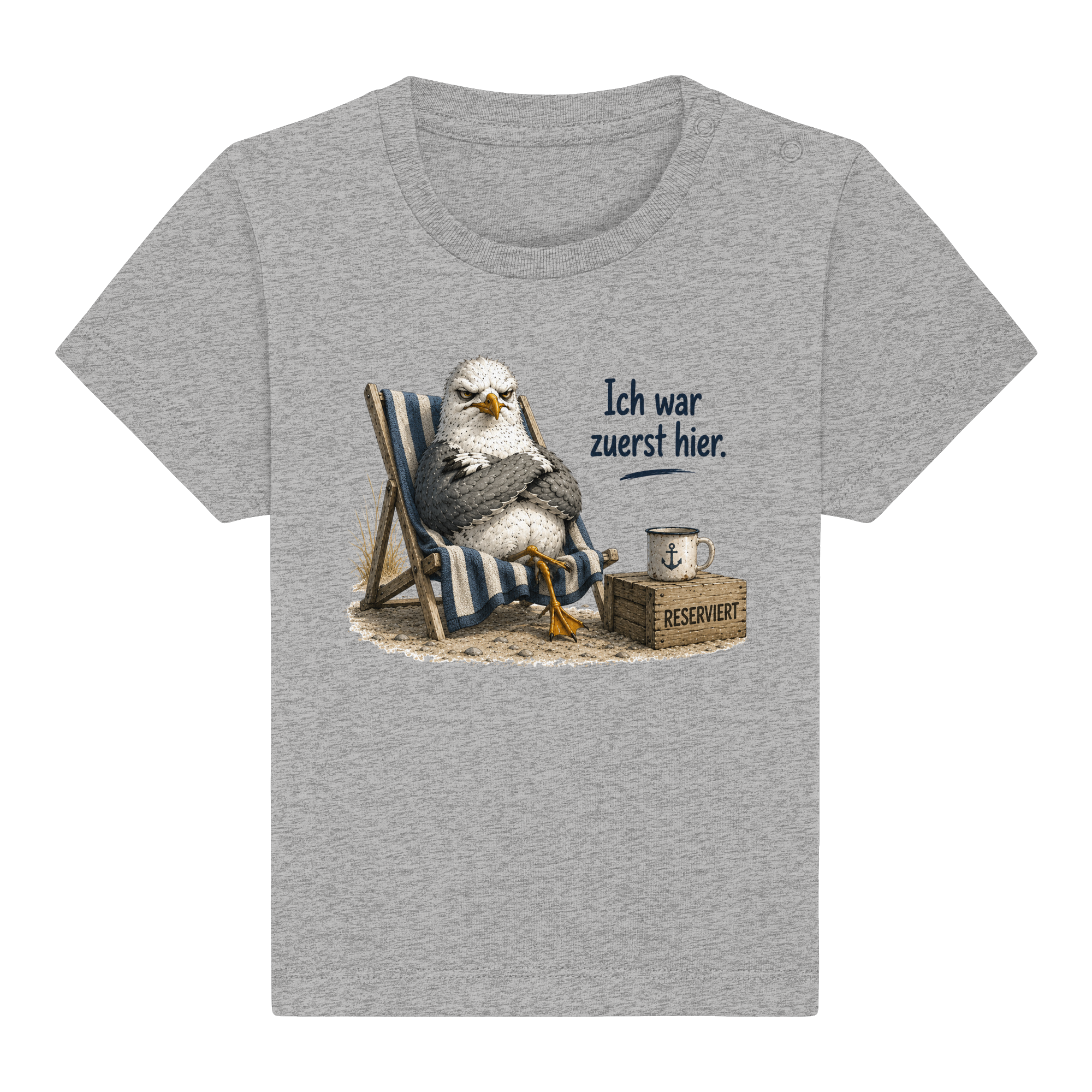 Ich war zuerst hier – Möwe mit Meinung |  - Baby Organic Shirt