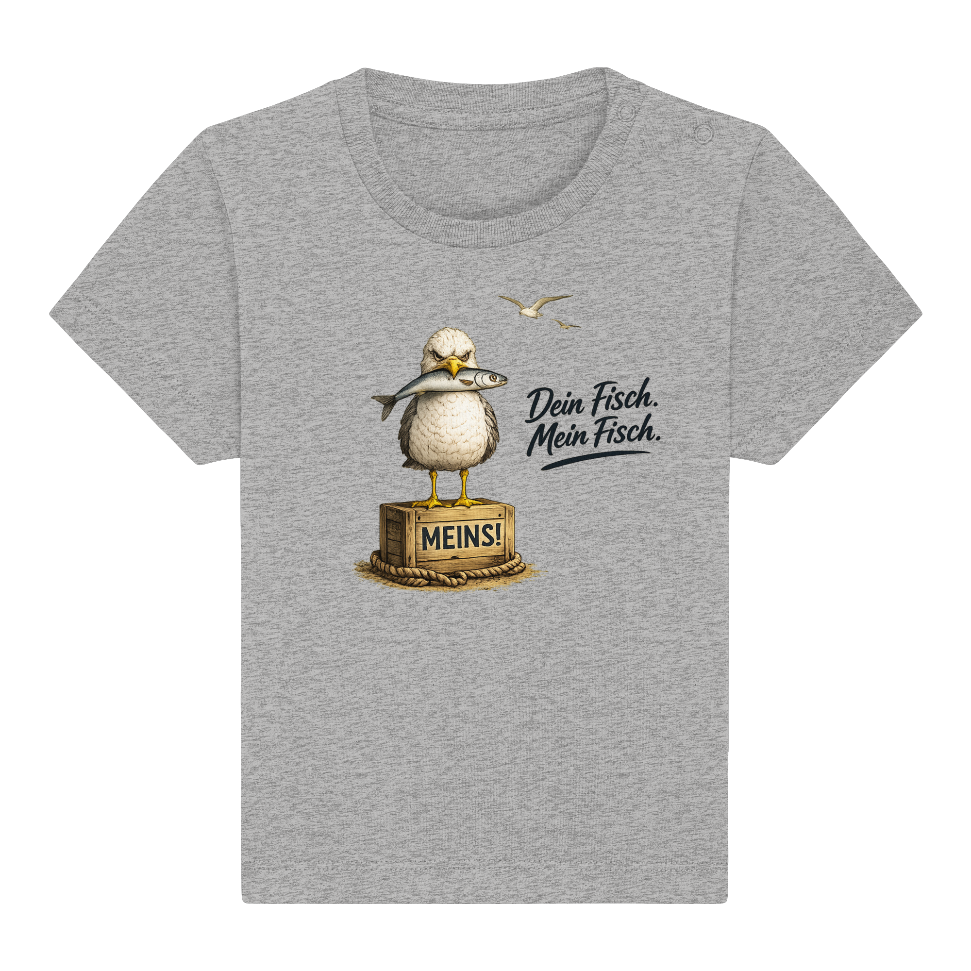 Alpha - Möwe mit Meinung – Dein Fisch. Mein Fisch. | - Baby Organic Shirt
