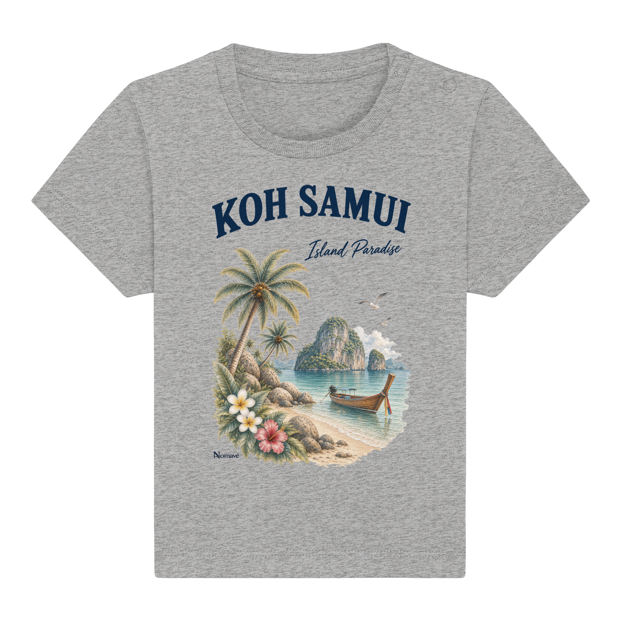 Koh Samui Thailand – Island Paradise – Tropical Vintage - Baby Organic Shirt
