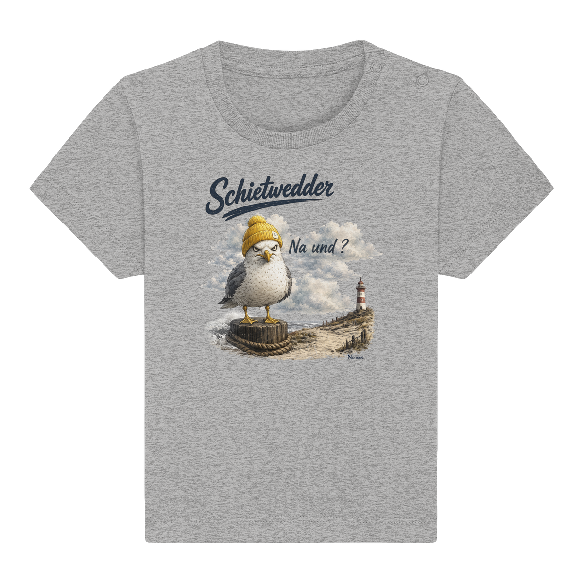 Alpha Möwe – Schietwedder? Na und! - Baby Bio Shirt