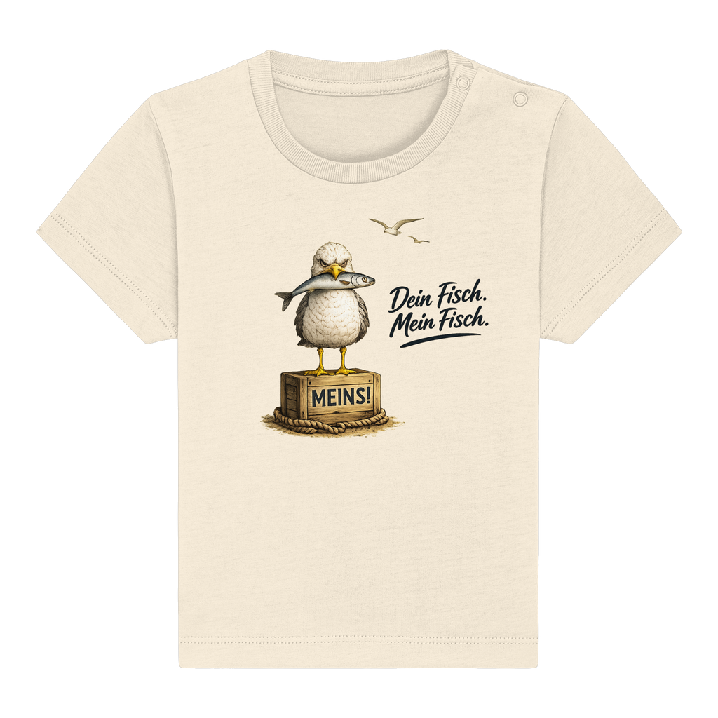 Alpha - Möwe mit Meinung – Dein Fisch. Mein Fisch. | - Baby Organic Shirt