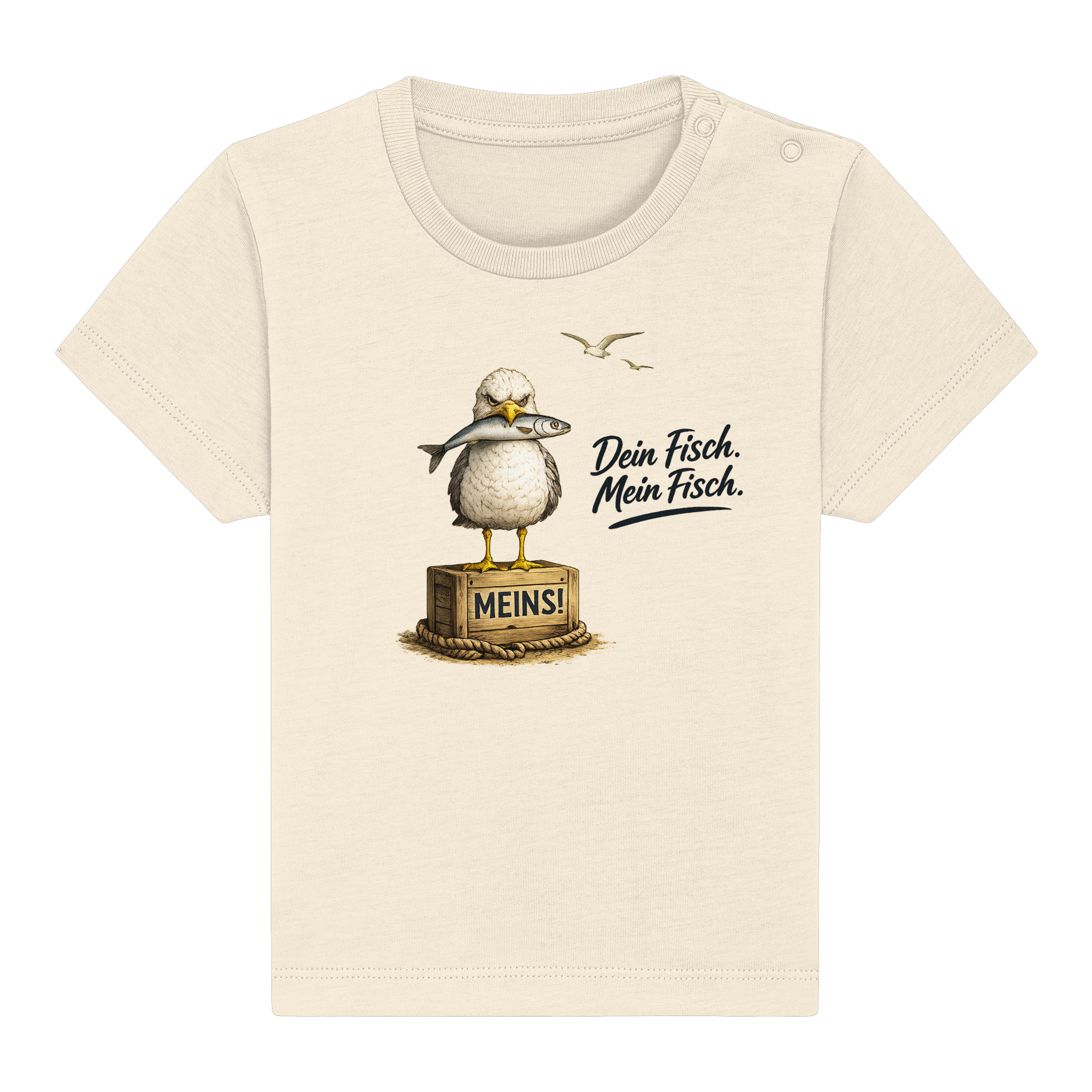 Alpha - Möwe mit Meinung – Dein Fisch. Mein Fisch. | - Baby Organic Shirt