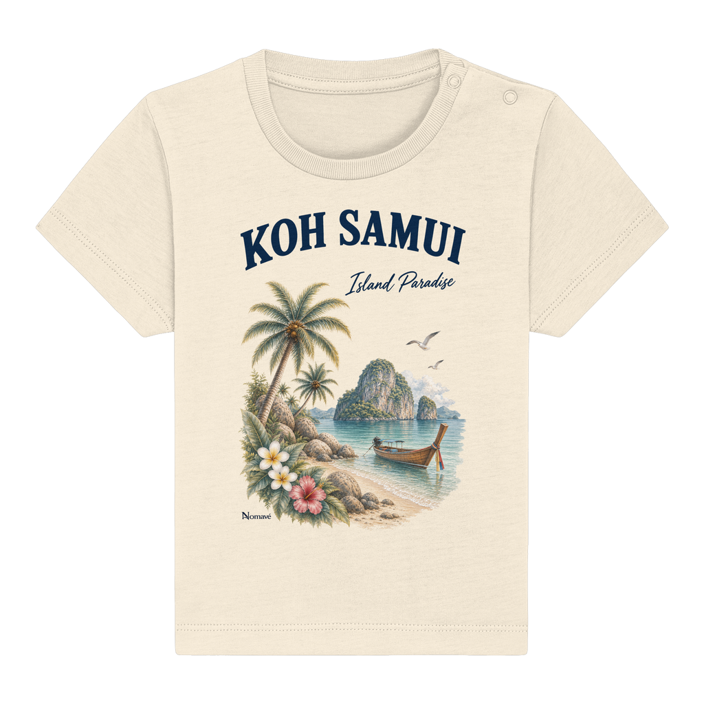 Koh Samui Thailand – Island Paradise – Tropical Vintage - Baby Organic Shirt