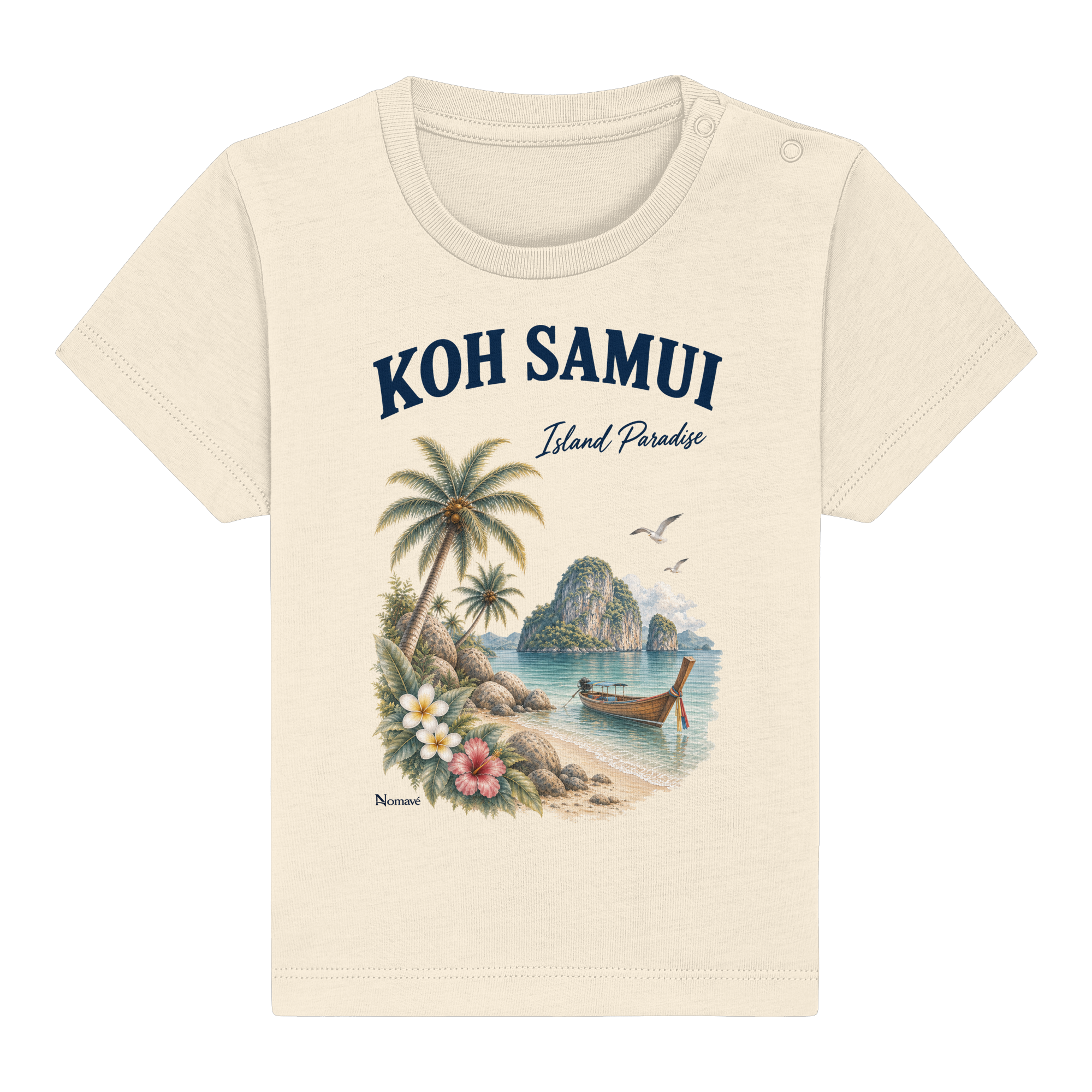 Koh Samui Thailand – Island Paradise – Tropical Vintage - Baby Organic Shirt