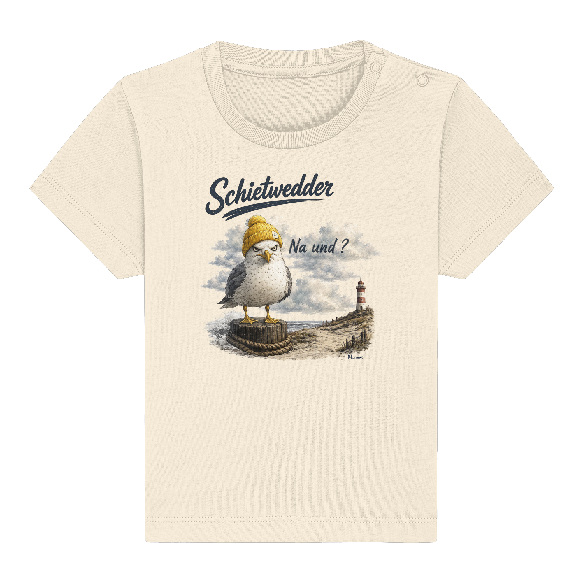 Alpha Möwe – Schietwedder? Na und! - Baby Organic Shirt