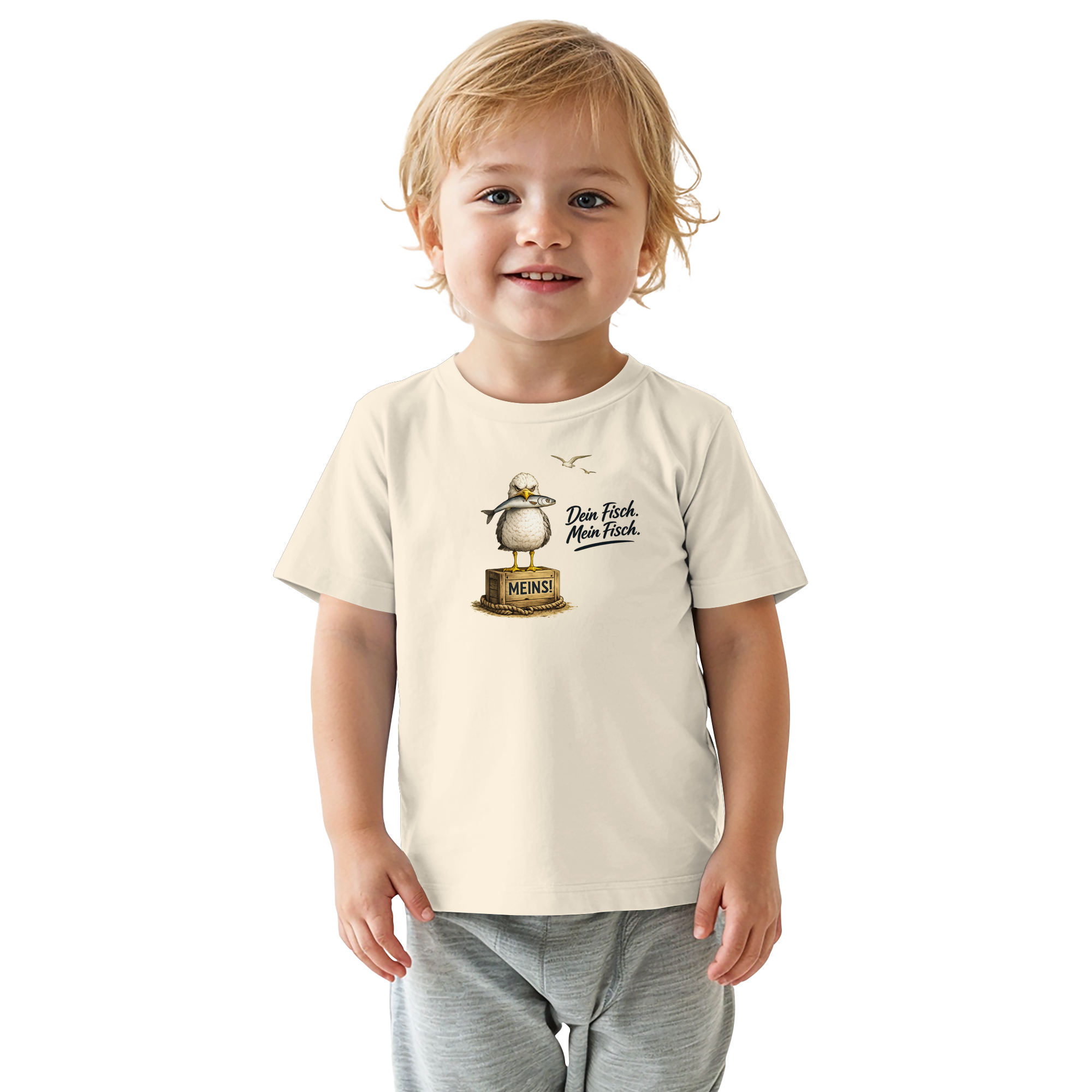 Alpha - Möwe mit Meinung – Dein Fisch. Mein Fisch. | - Baby Organic Shirt