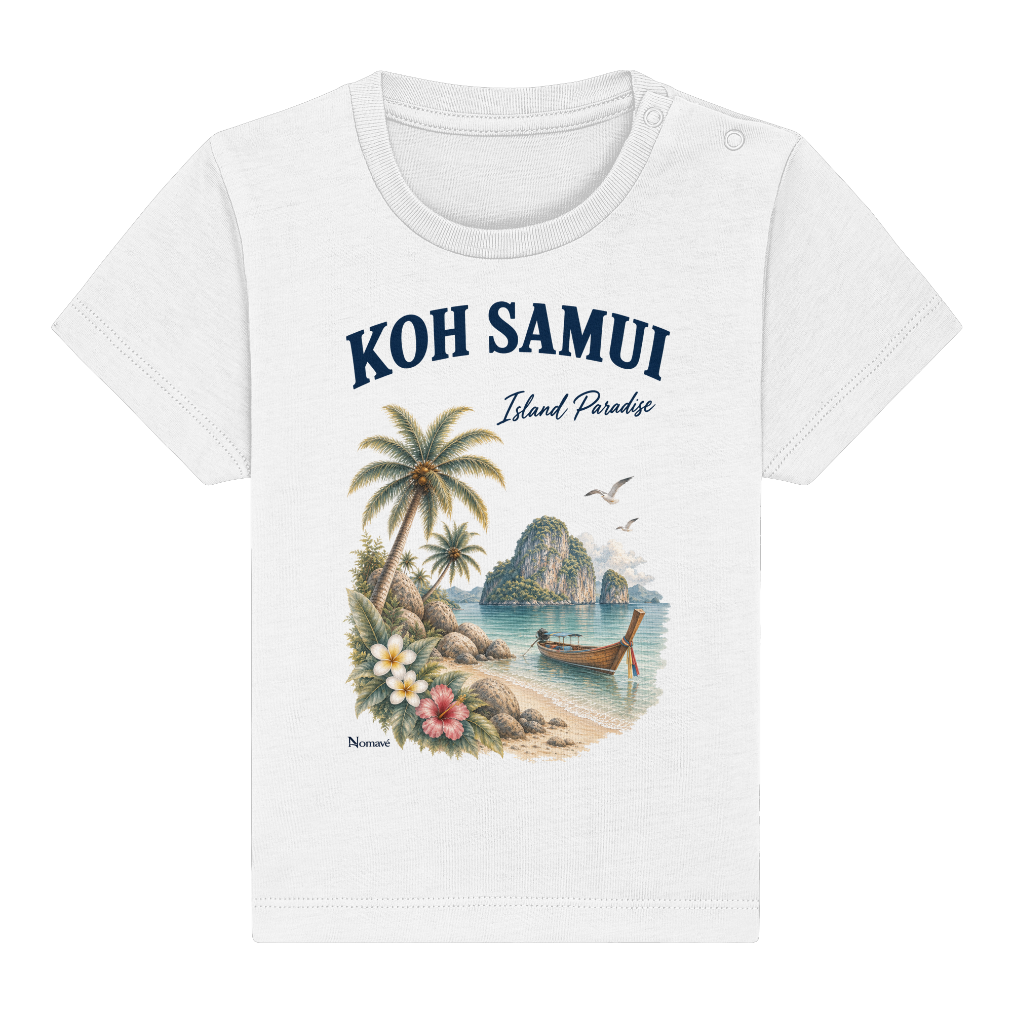 Koh Samui Thailand – Island Paradise – Tropical Vintage - Baby Organic Shirt