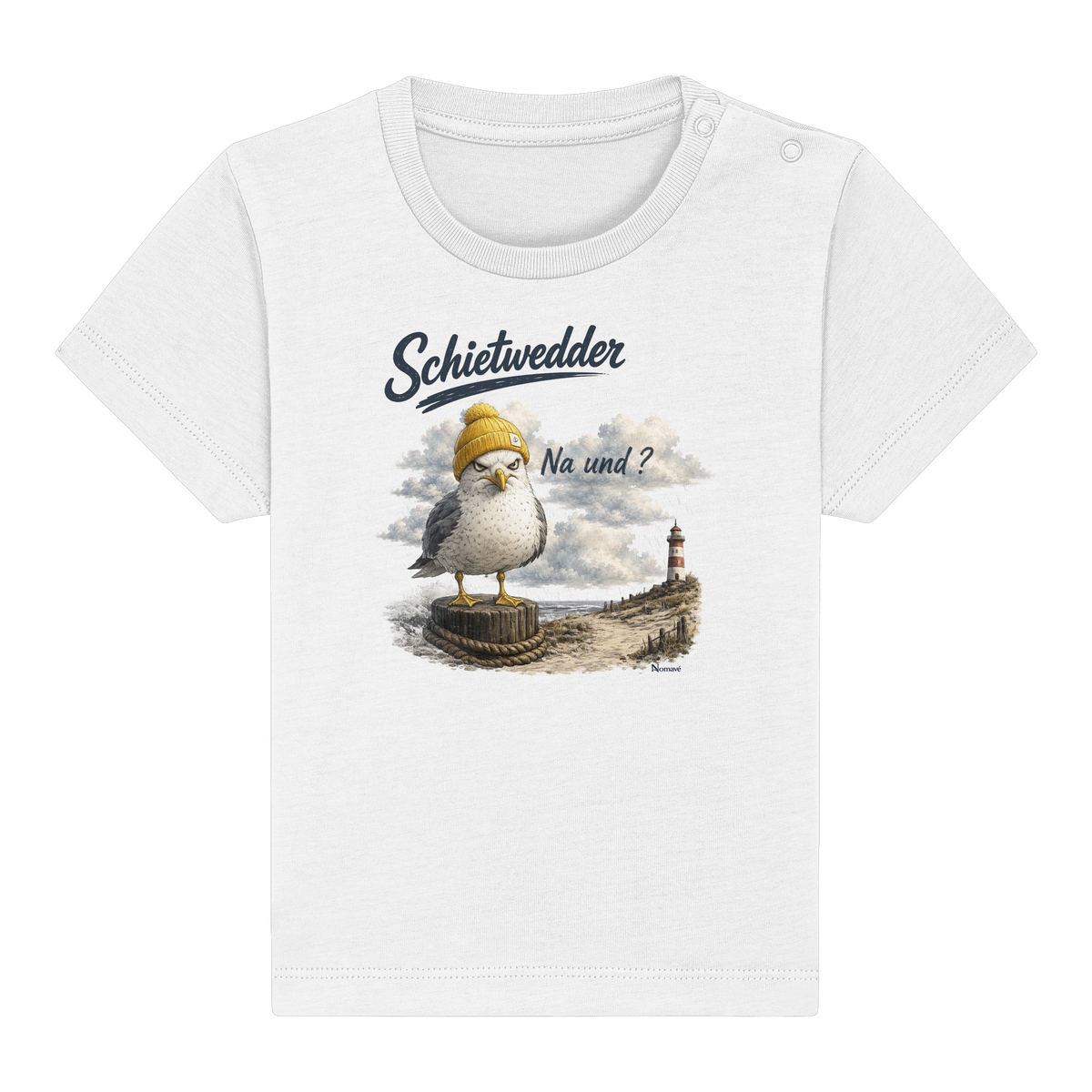 Alpha Möwe – Schietwedder? Na und! - Baby Bio Shirt