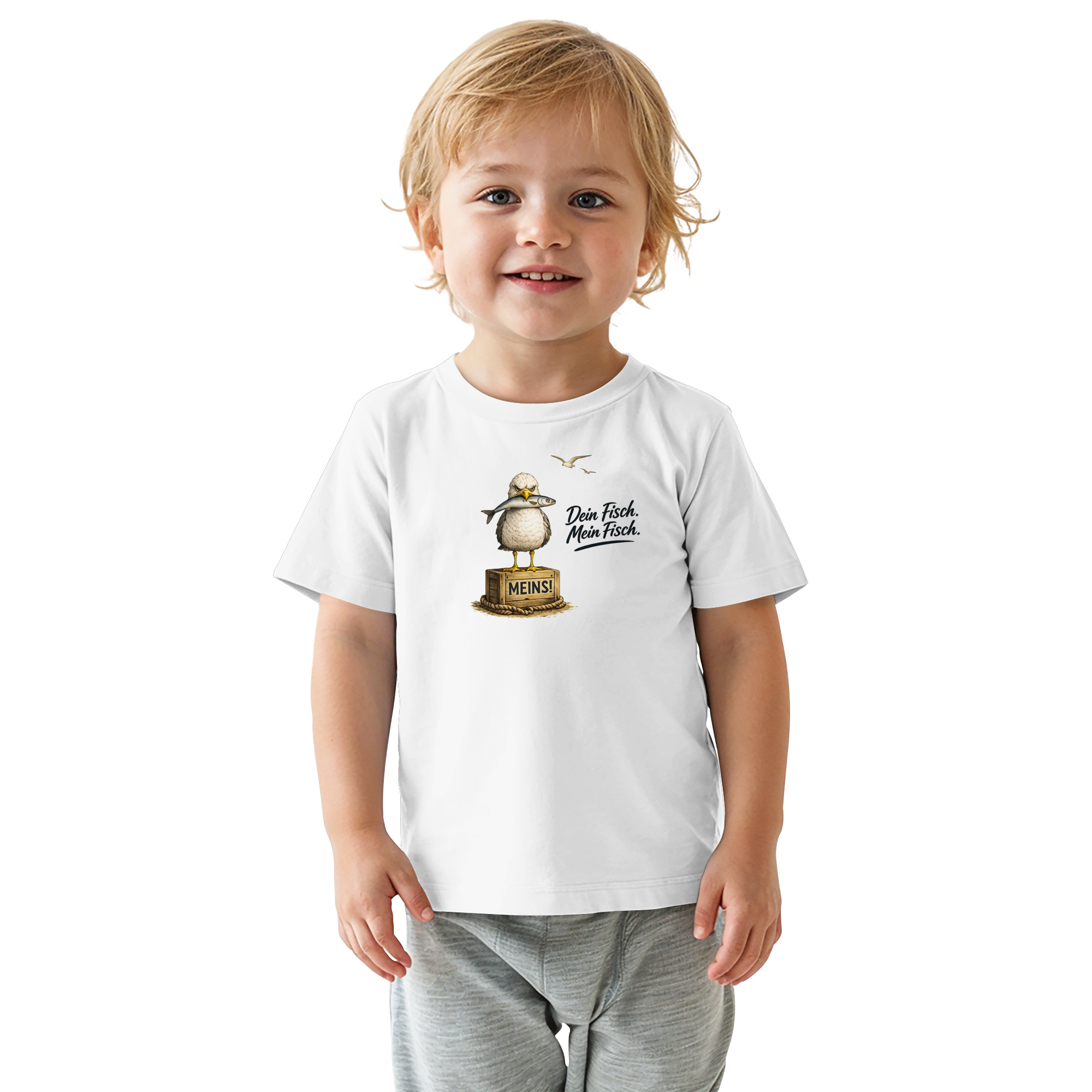 Alpha - Möwe mit Meinung – Dein Fisch. Mein Fisch. | - Baby Organic Shirt