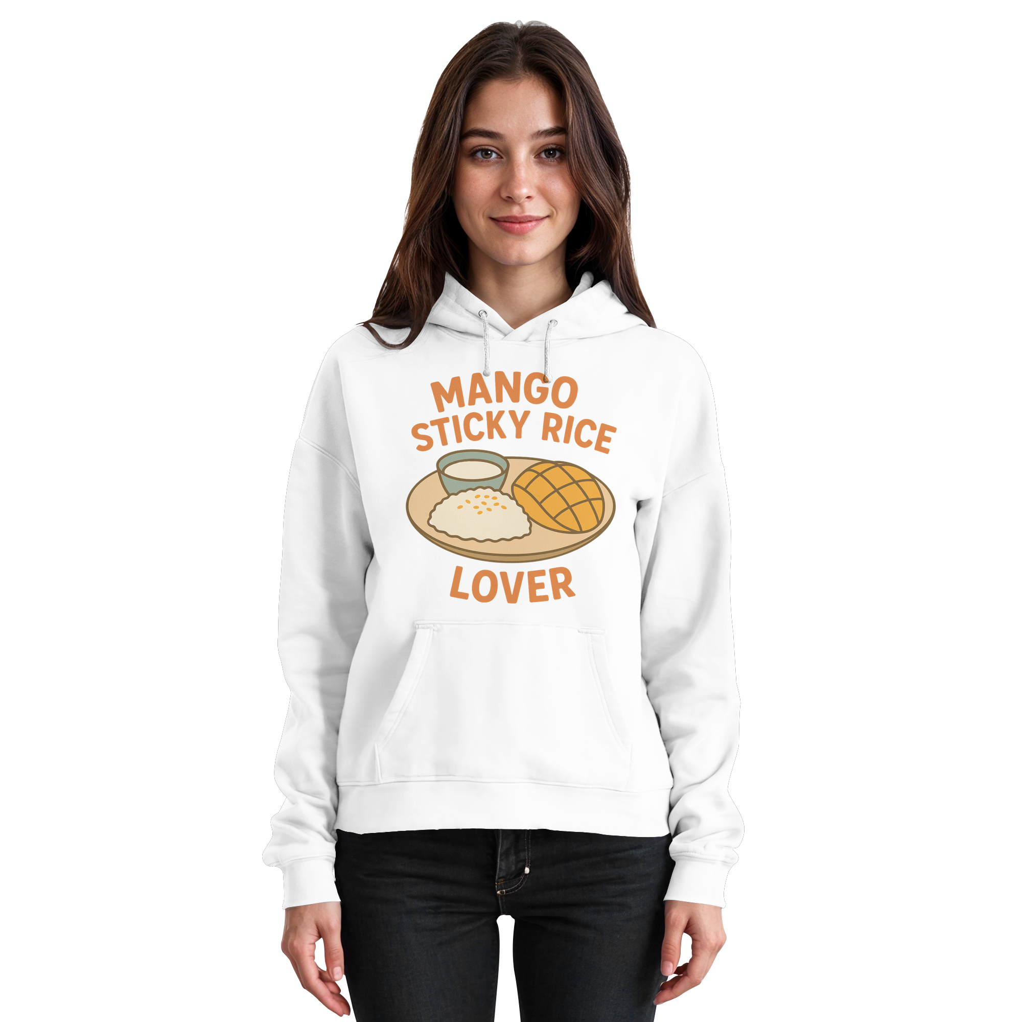 Mango Sticky Rice Lover – Thai Dessert   | Thailand Food Design - Basic Unisex Hoodie
