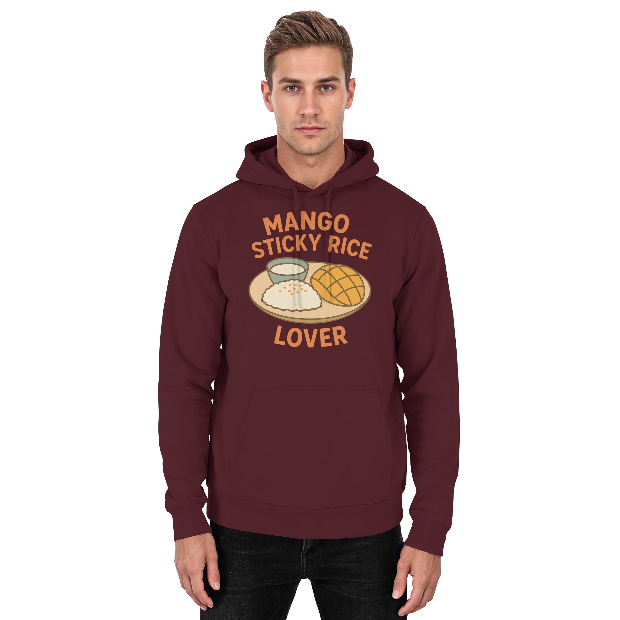 Mango Sticky Rice Lover – Thai Dessert   | Thailand Food Design - Basic Unisex Hoodie