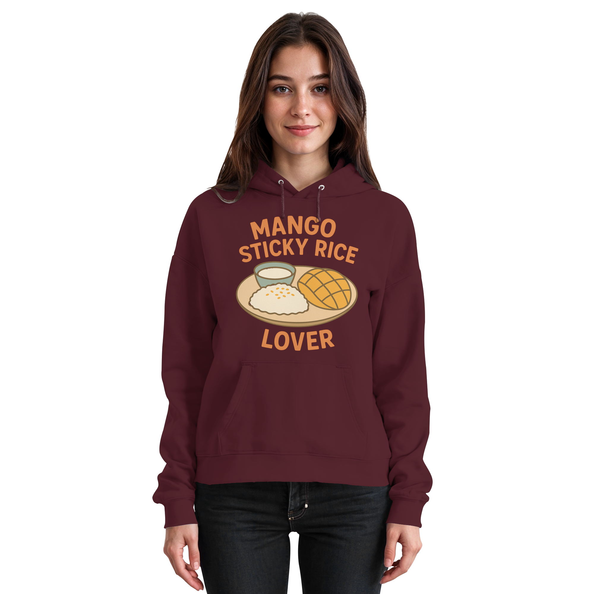 Mango Sticky Rice Lover – Thai Dessert   | Thailand Food Design - Basic Unisex Hoodie
