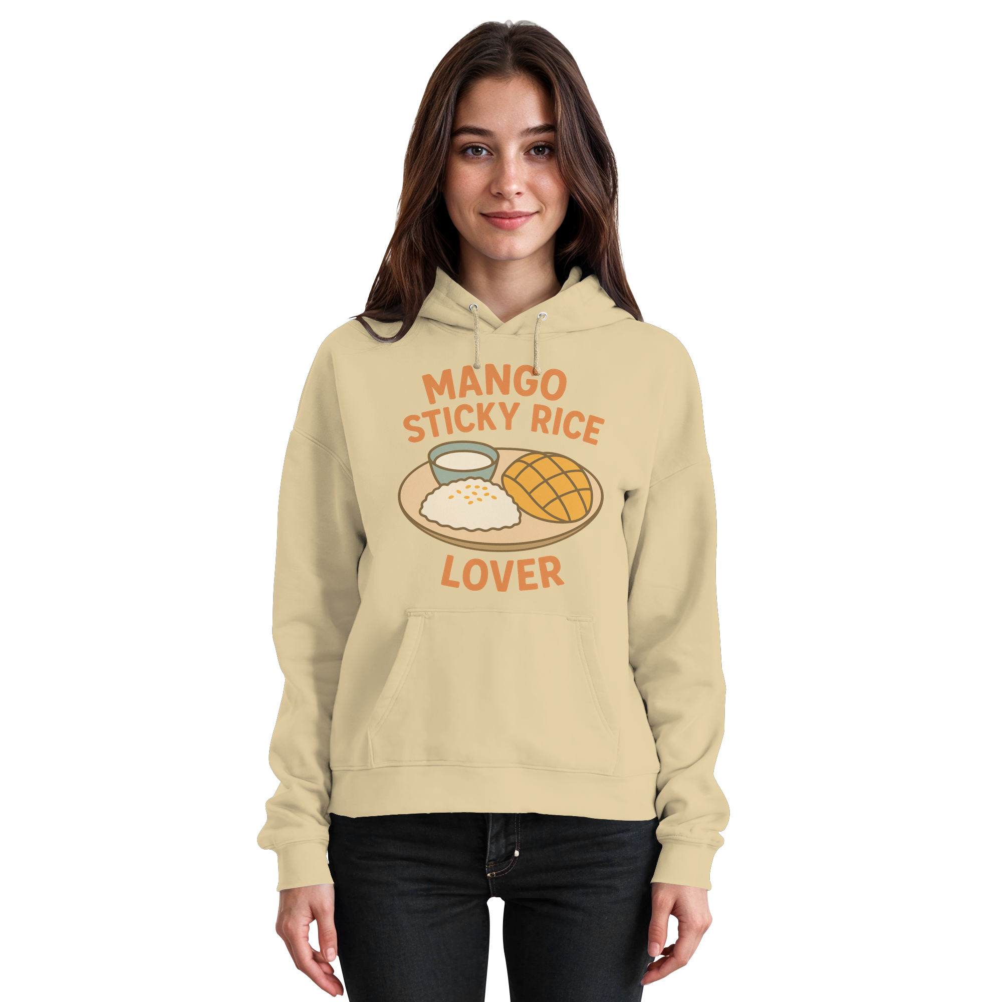 Mango Sticky Rice Lover – Thai Dessert   | Thailand Food Design - Basic Unisex Hoodie