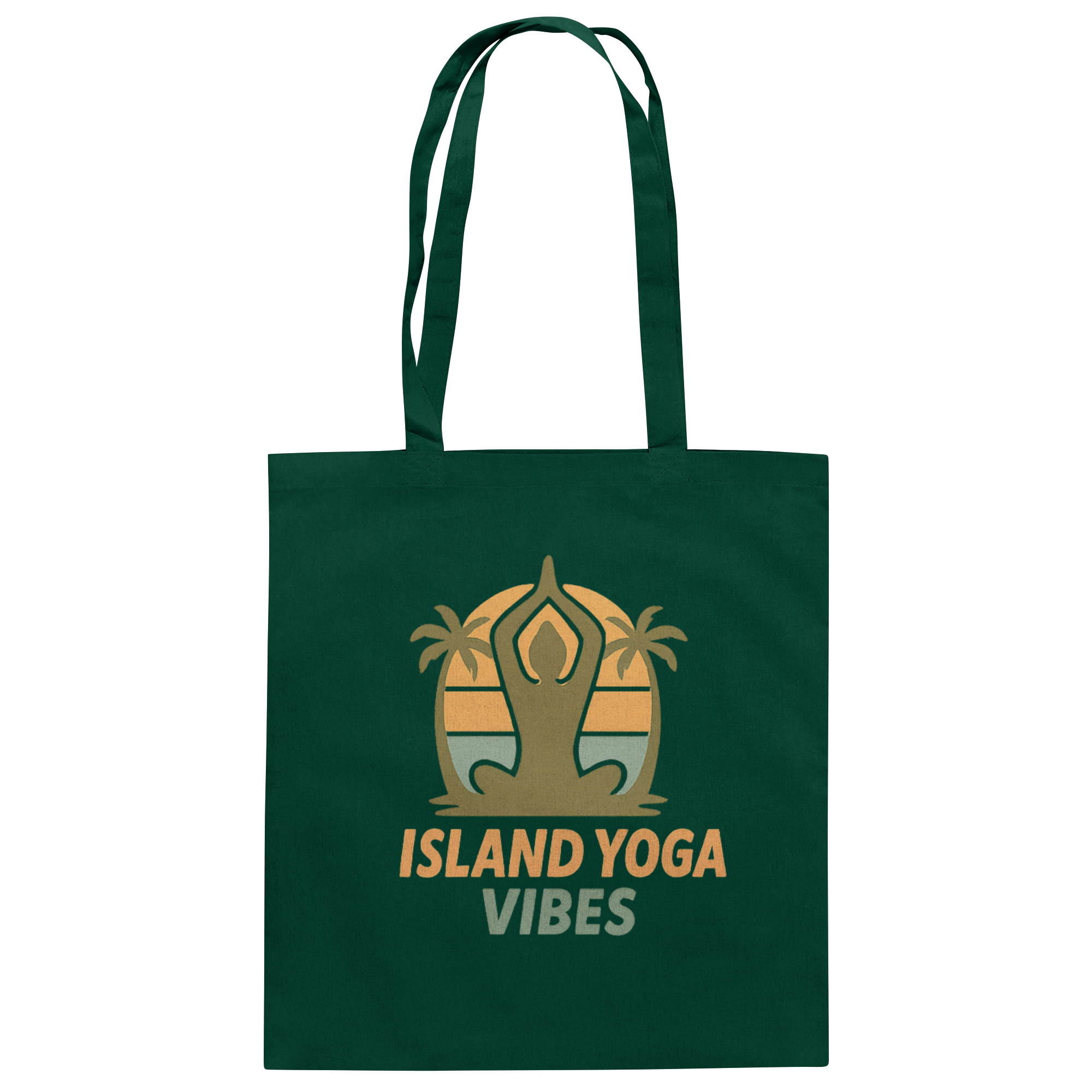 Island Yoga Vibes – Sunset Yoga Design | Tropical Meditation  - Baumwolltasche