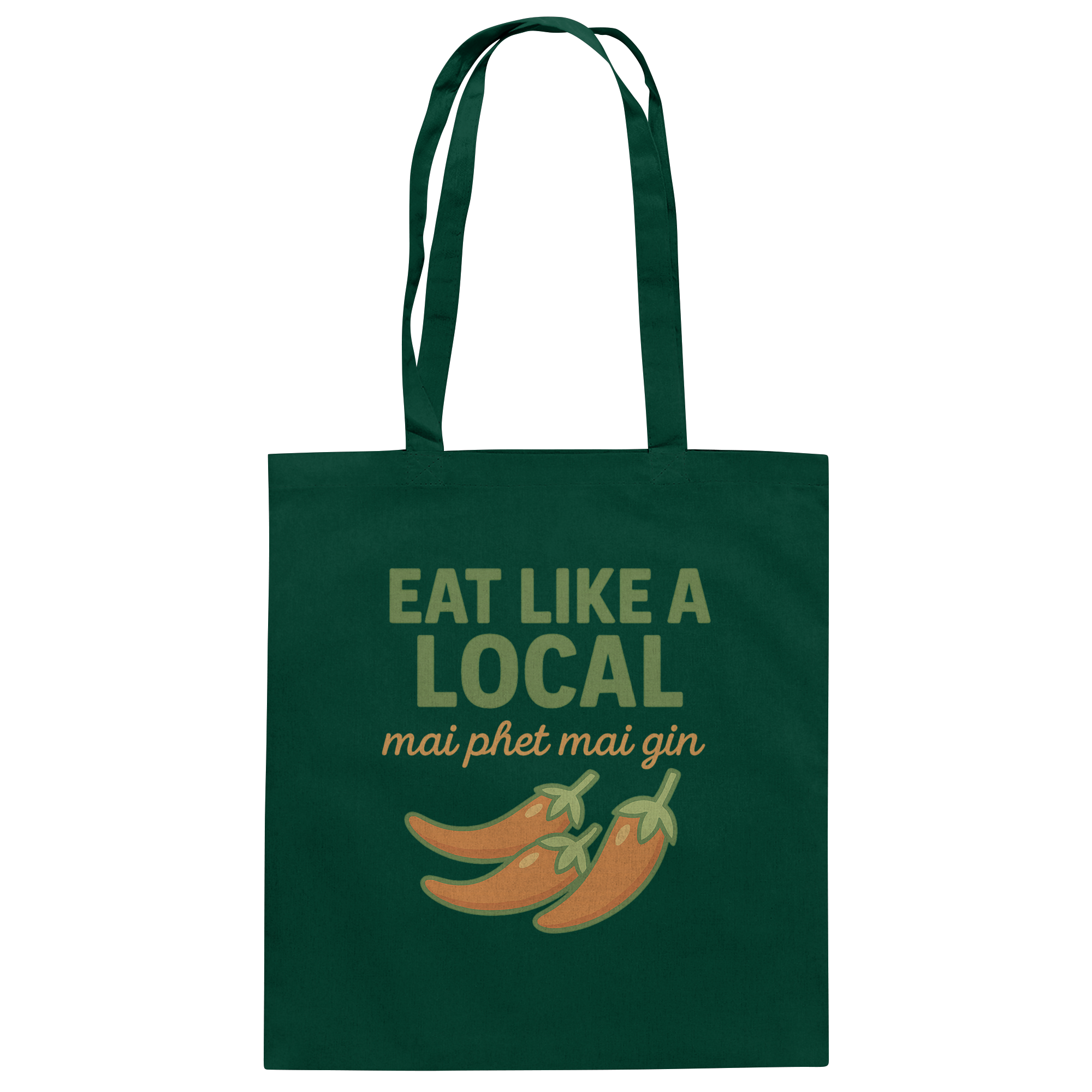 at Like a Local – Thai Food Design | „mai phed mai gin“ Chili  - Baumwolltasche