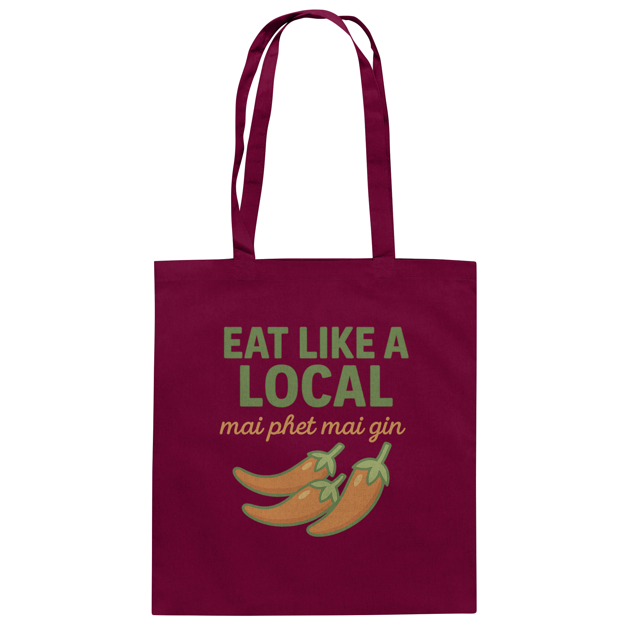 at Like a Local – Thai Food Design | „mai phed mai gin“ Chili  - Baumwolltasche