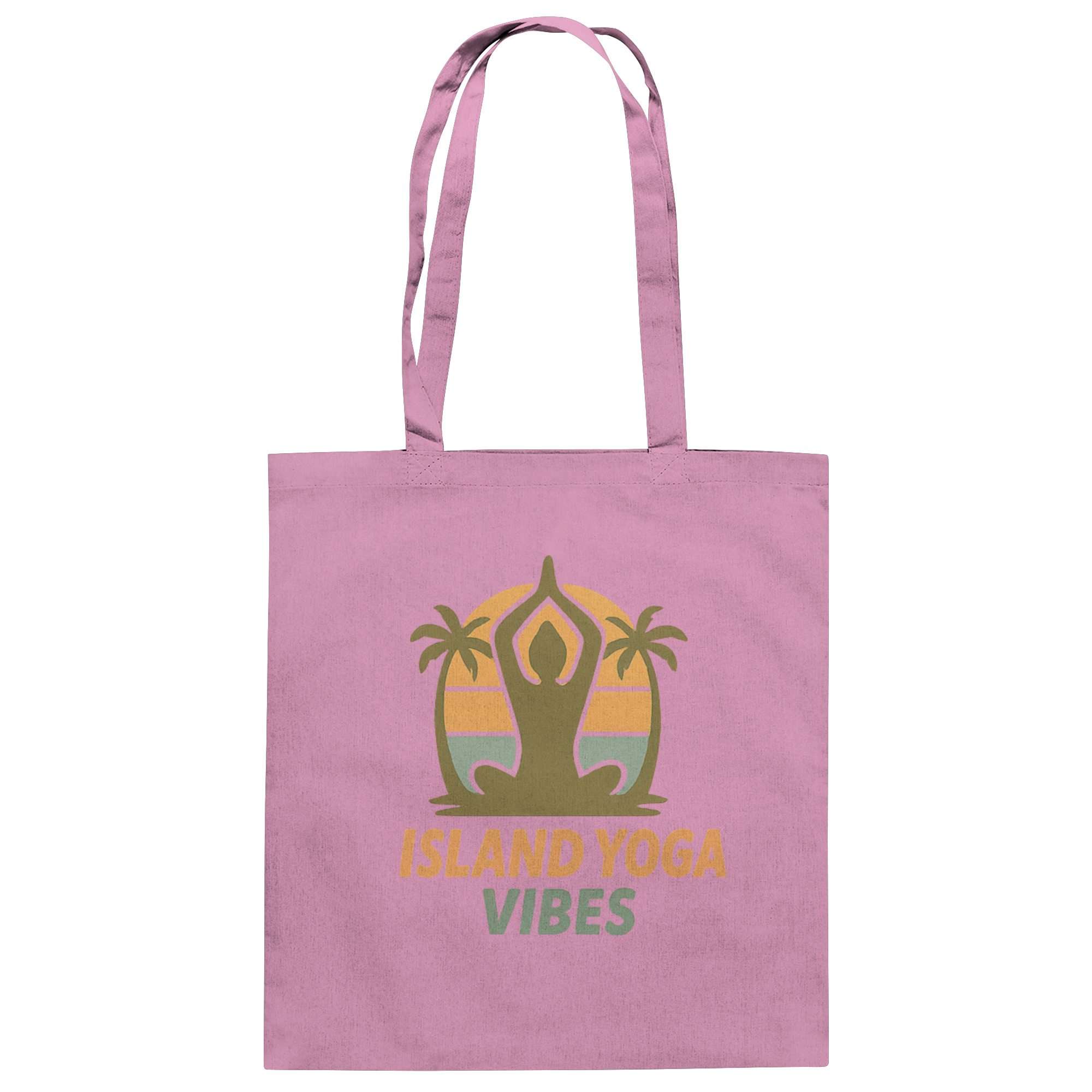 Island Yoga Vibes – Sunset Yoga Design | Tropical Meditation  - Baumwolltasche