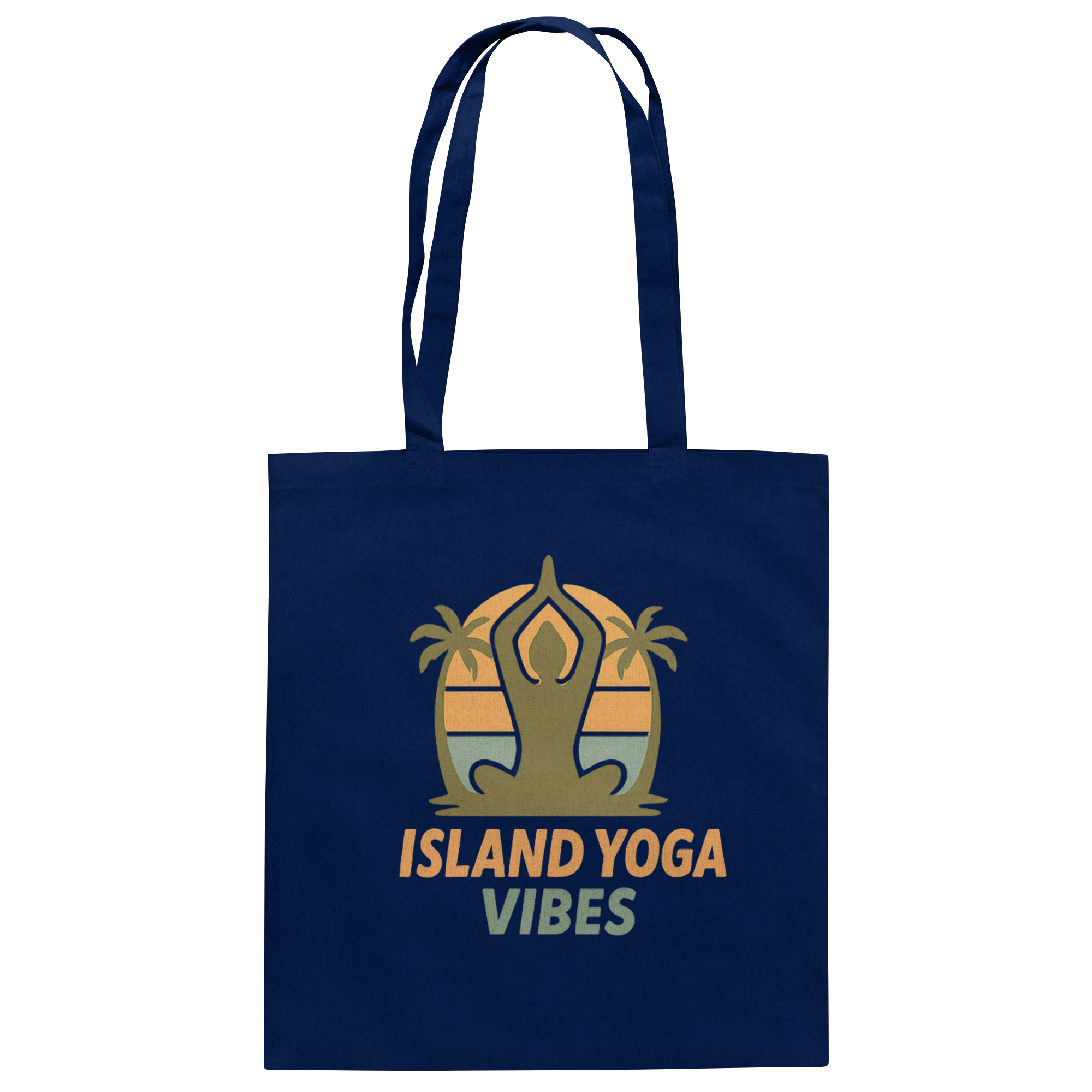 Island Yoga Vibes – Sunset Yoga Design | Tropical Meditation  - Baumwolltasche