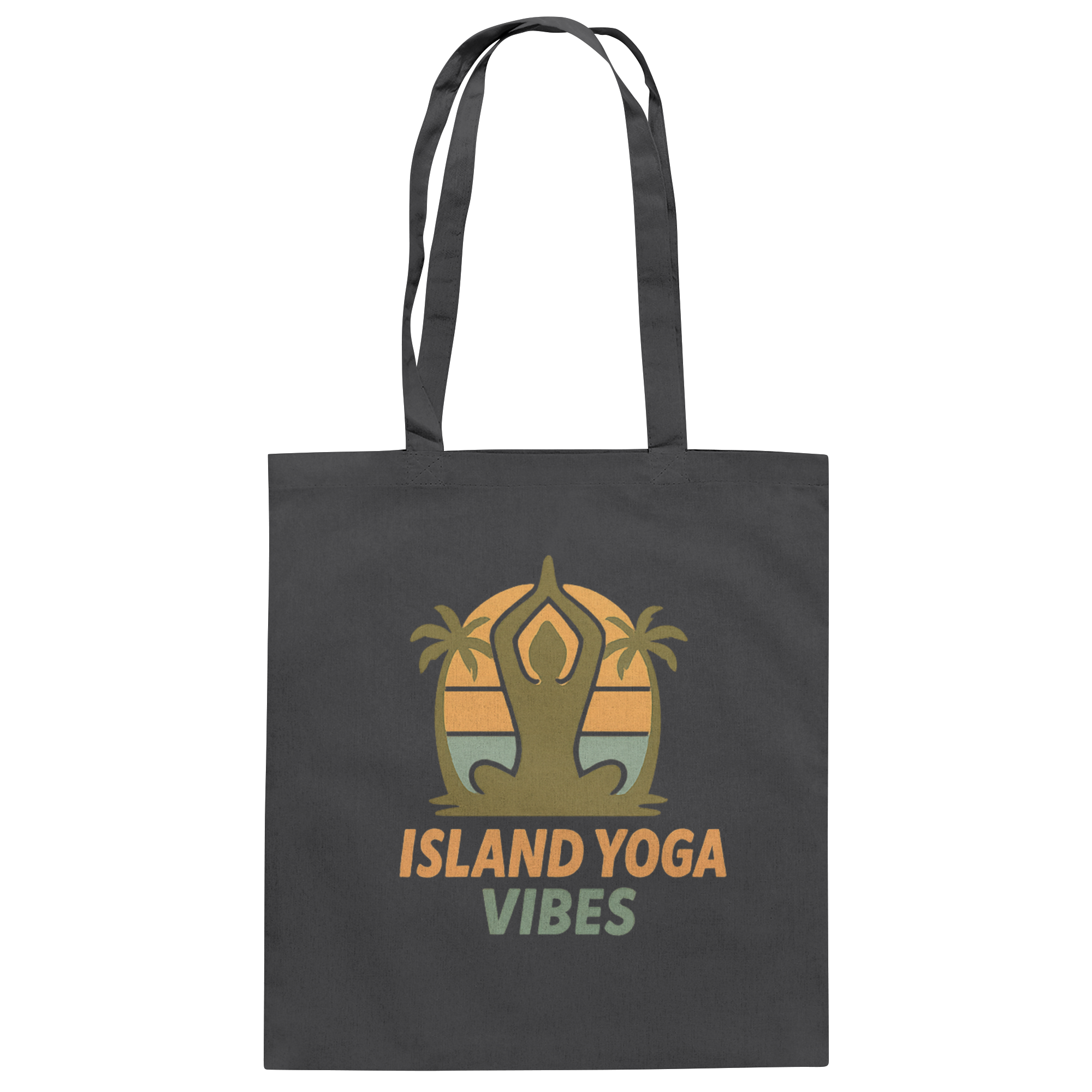 Island Yoga Vibes – Sunset Yoga Design | Tropical Meditation  - Baumwolltasche