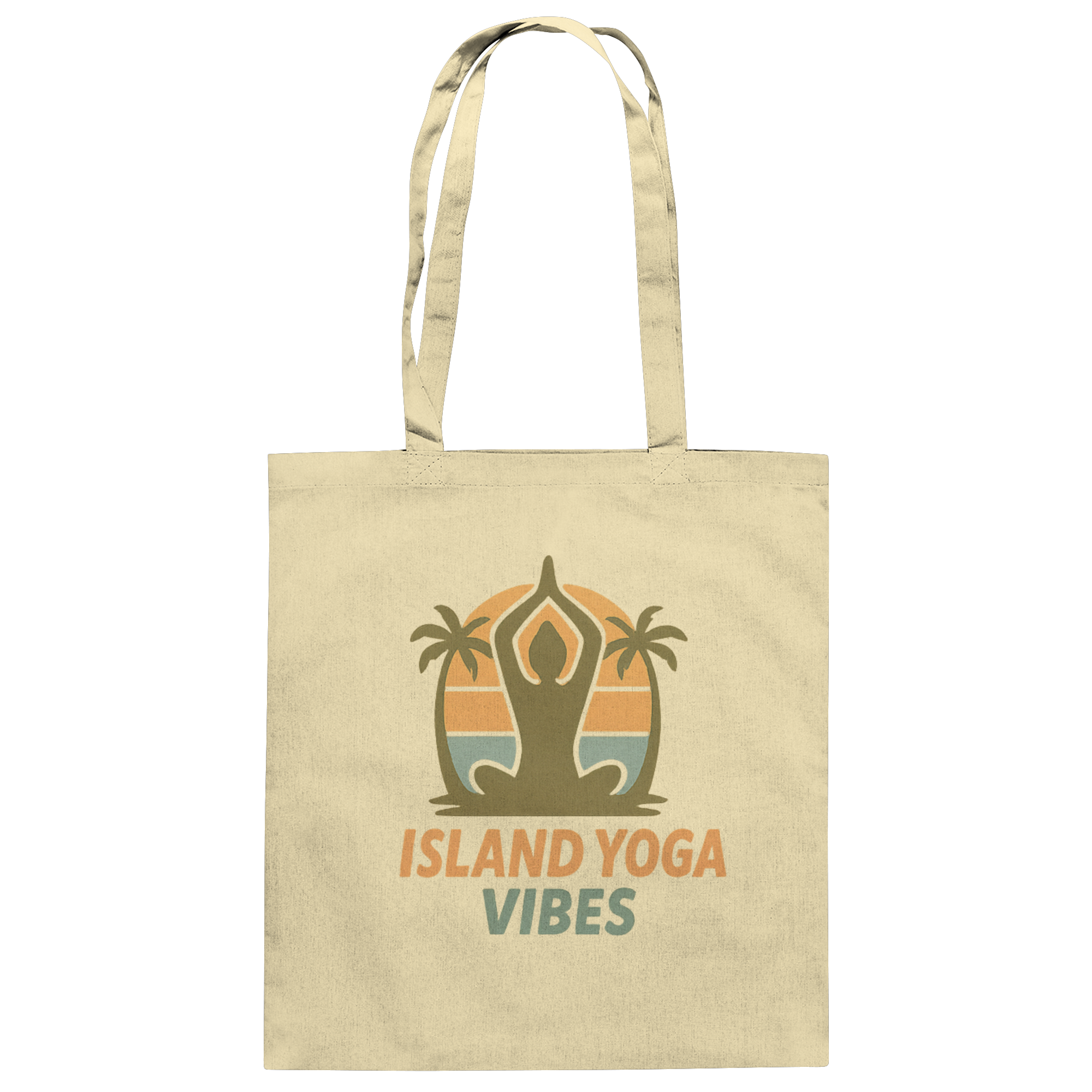 Island Yoga Vibes – Sunset Yoga Design | Tropical Meditation  - Baumwolltasche