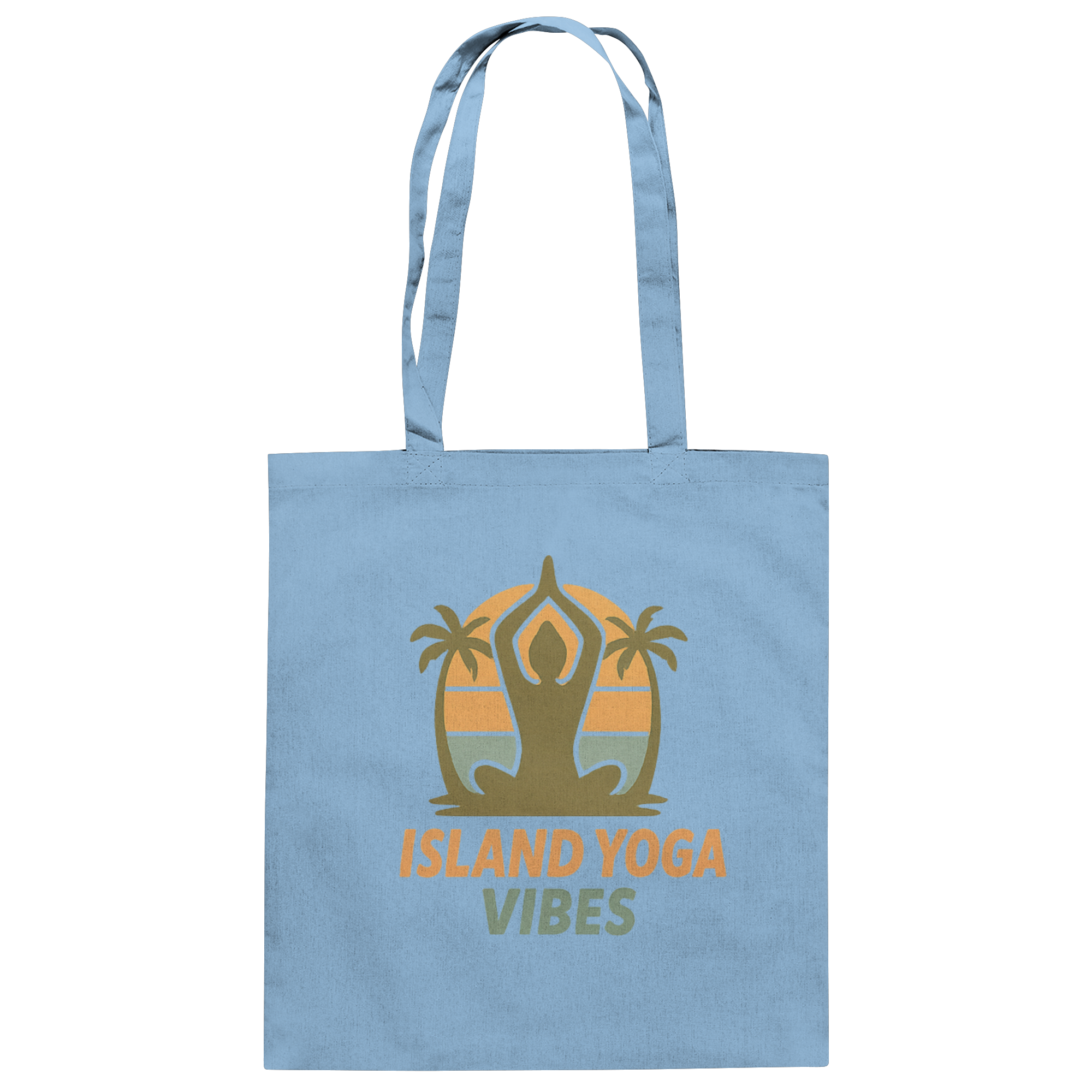 Island Yoga Vibes – Sunset Yoga Design | Tropical Meditation  - Baumwolltasche