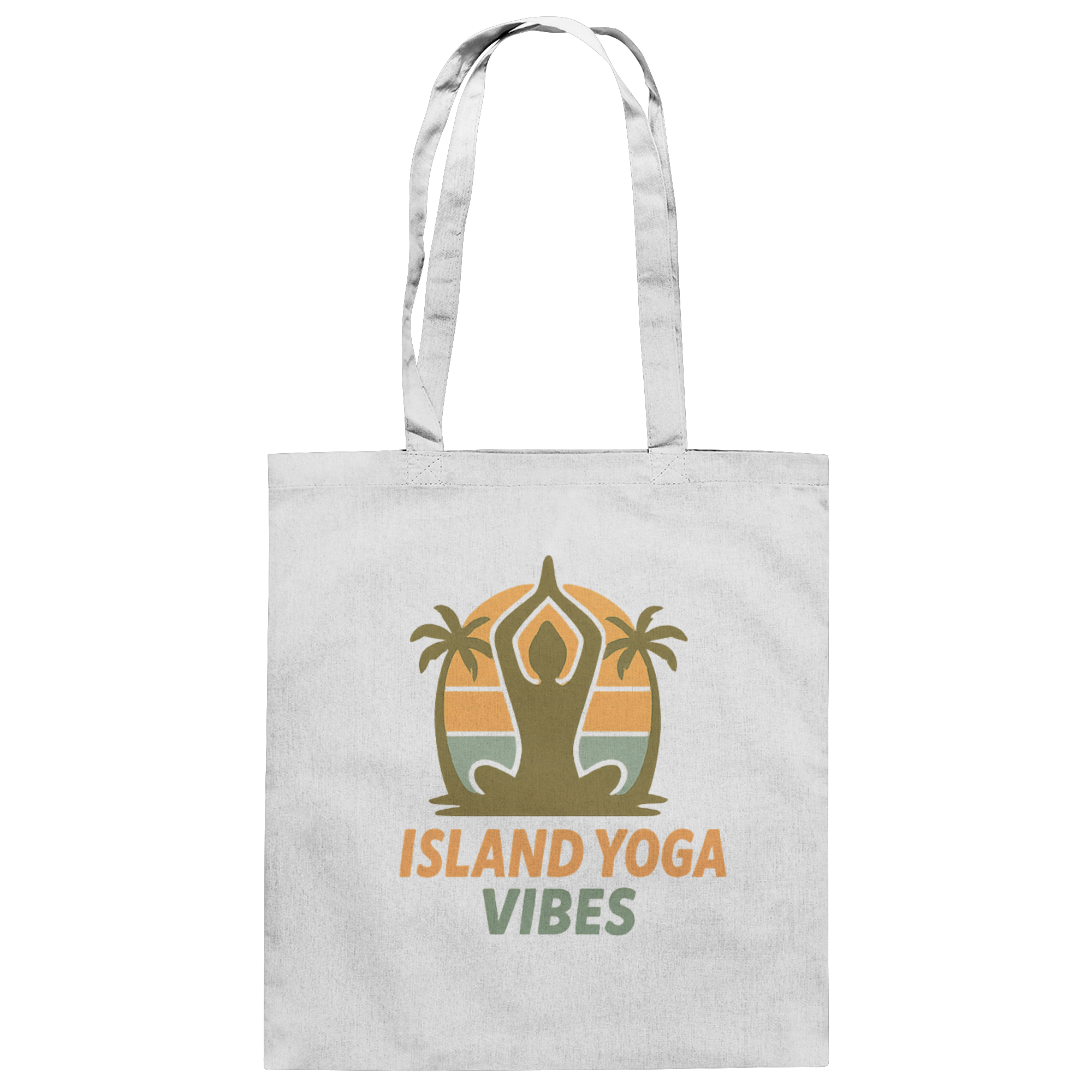 Island Yoga Vibes – Sunset Yoga Design | Tropical Meditation  - Baumwolltasche