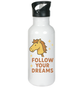 Follow Your Dreams – Cute Hobby Horse Design| Motivational Horse Design - Edelstahl-Trinkflasche