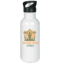 Island Yoga Vibes – Sunset Yoga Design | Tropical Meditation Shirt - Edelstahl-Trinkflasche