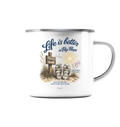 Life is better in Flip Flops – Camping-Emaillebecher | Emaille Tasse