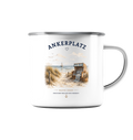 Ankerplatz Camping Tasse – Küstengefühl – Emaille Becher