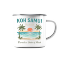 Koh Samui Vibes - Emaille Tasse (Silber)
