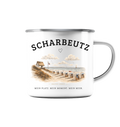 Scharbeutz Emaille Tasse – Strandhaus am Meer – Ostsee Camping Becher