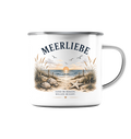 Meerliebe Emaille Becher – Küstengefühl Sea & Soul – Maritime Campingtasse