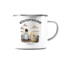 Küstenträume Emaillebecher mit Küstenmotiv
