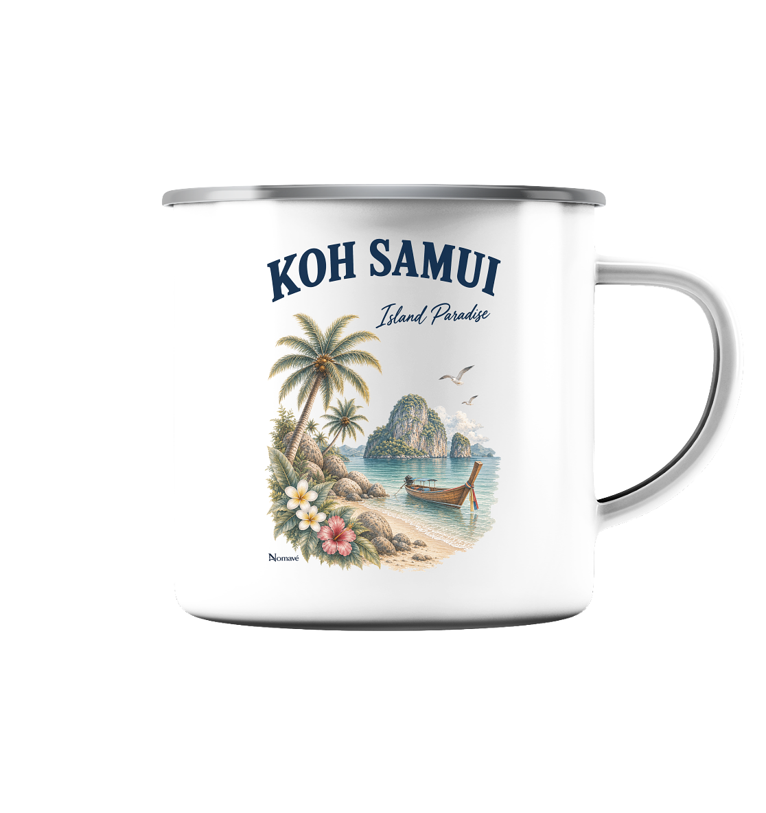 Koh Samui Thailand – Island Paradise – Tropical Vintage - Emaille Tasse