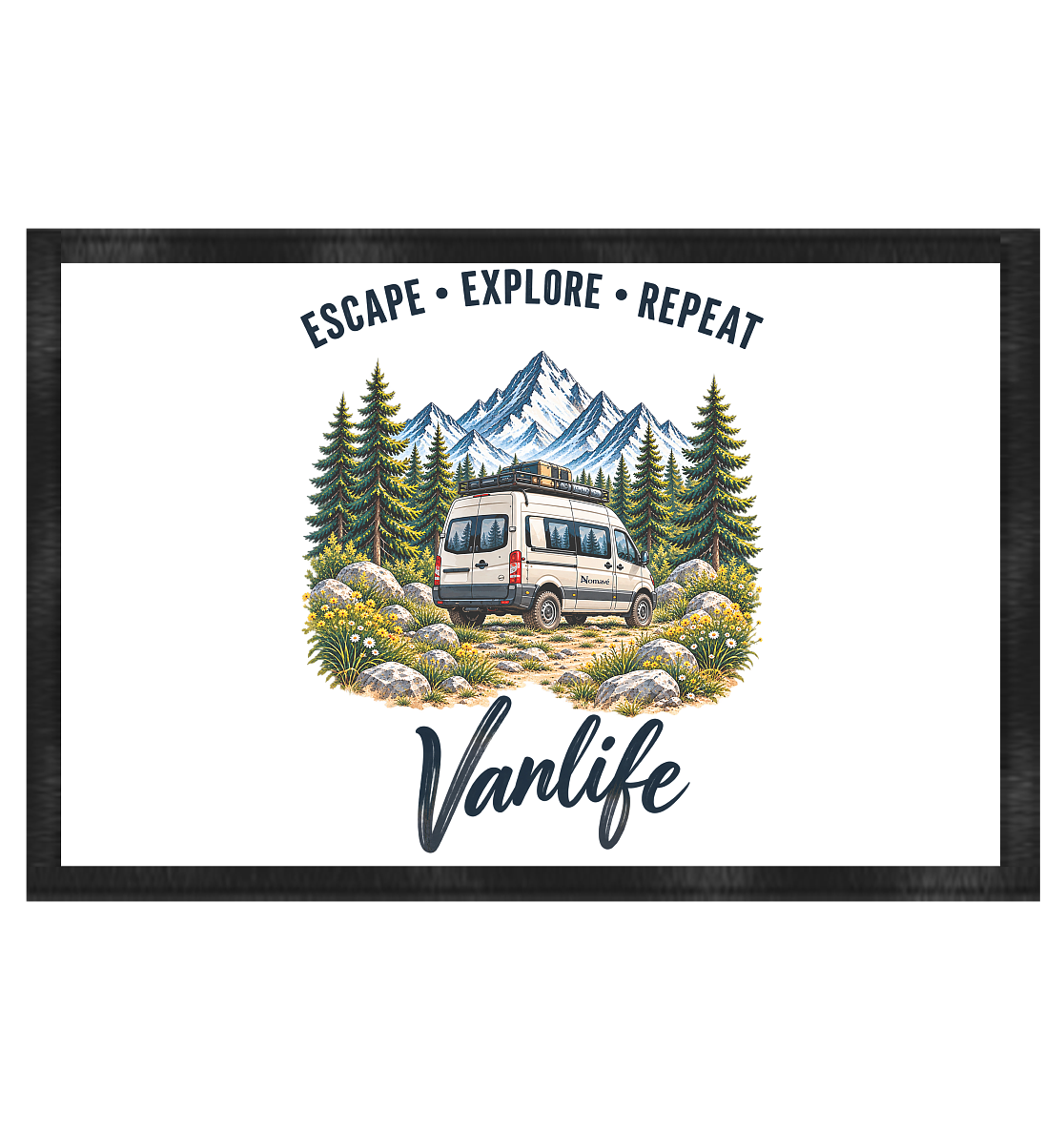 Escape • Explore • Repeat – Vanlife - Fußmatte 60x40cm