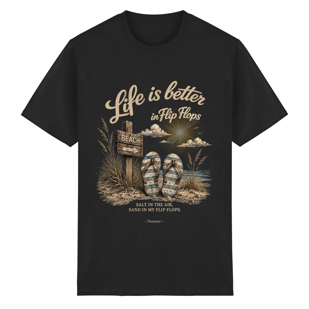 Life-is-better-in-Flip-Flops-Dark-Edition - Essential T-Shirt