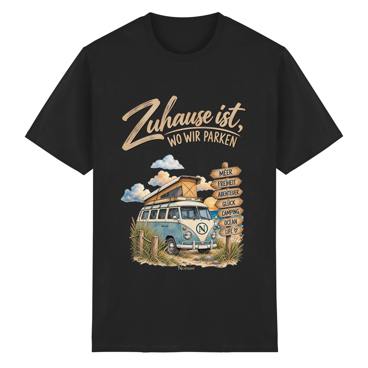 Zuhause ist, wo wir parken – Vanlife & Camping - Essential T-Shirt