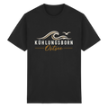 Kühlungsborn Baltic Waves Essential Unisex-T-Shirt Dark Edition in Black – originales Shirtigo-Produktmockup