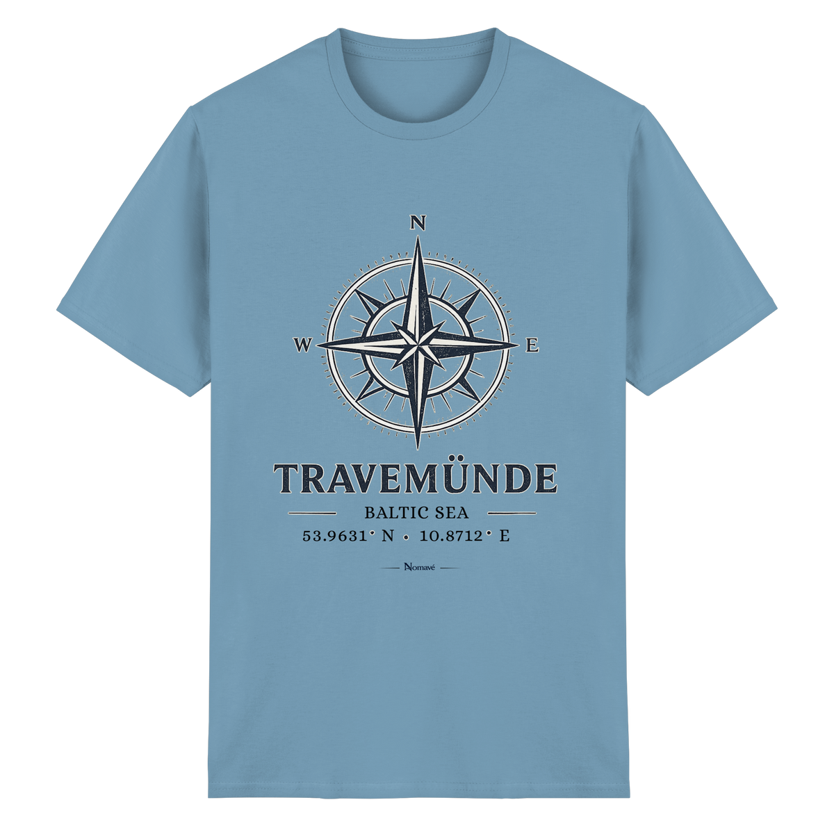 Travemünde Windrose – Essential T-Shirt – Helle Edition Frontprint
