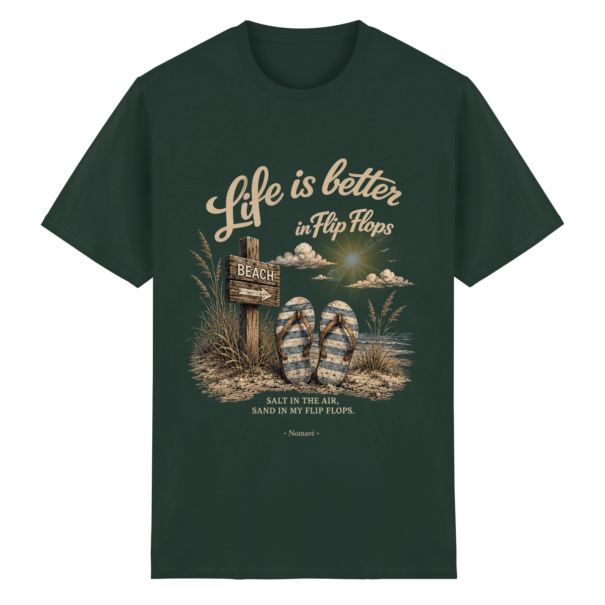Life-is-better-in-Flip-Flops-Dark-Edition - Essential T-Shirt