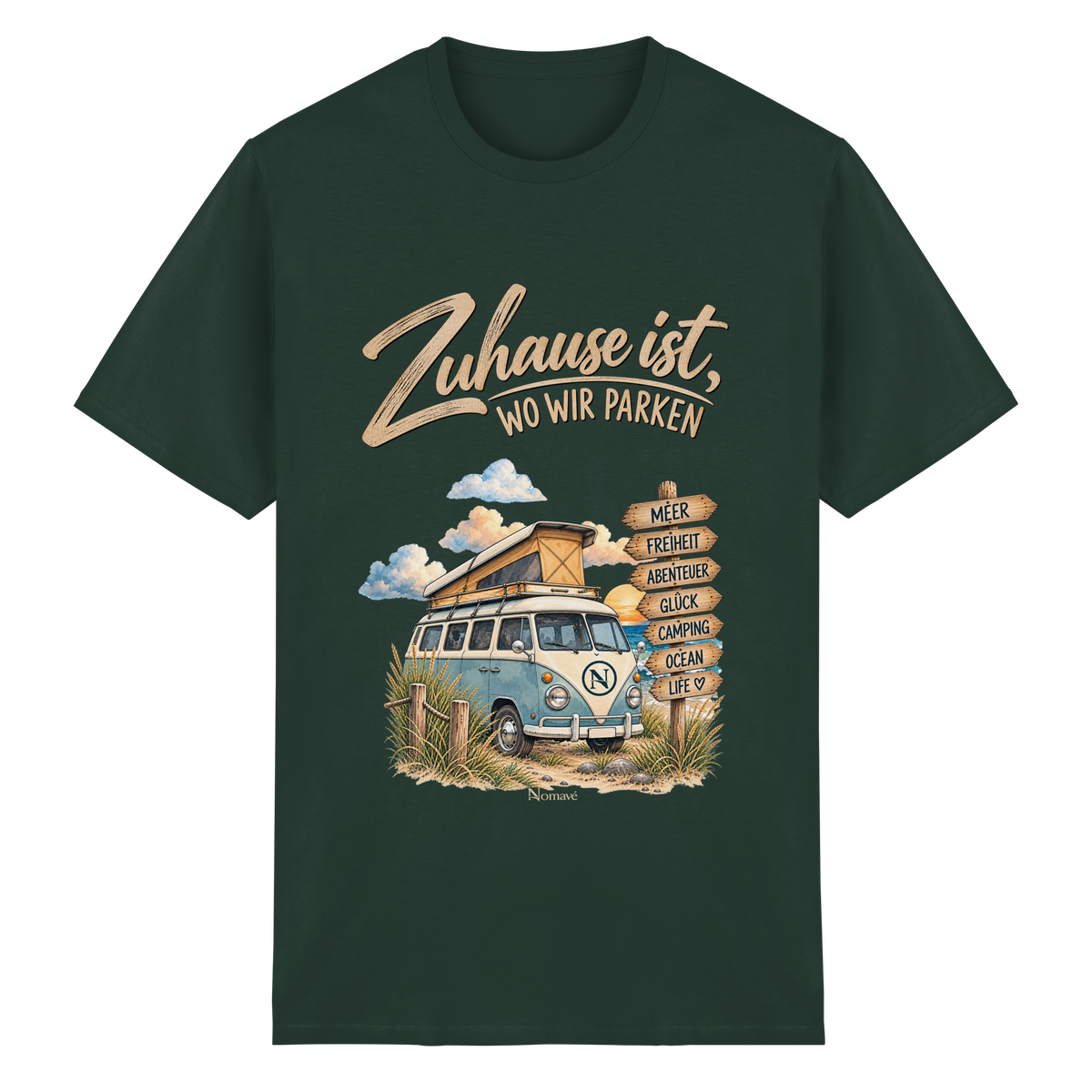 Zuhause ist, wo wir parken – Vanlife & Camping - Essential T-Shirt