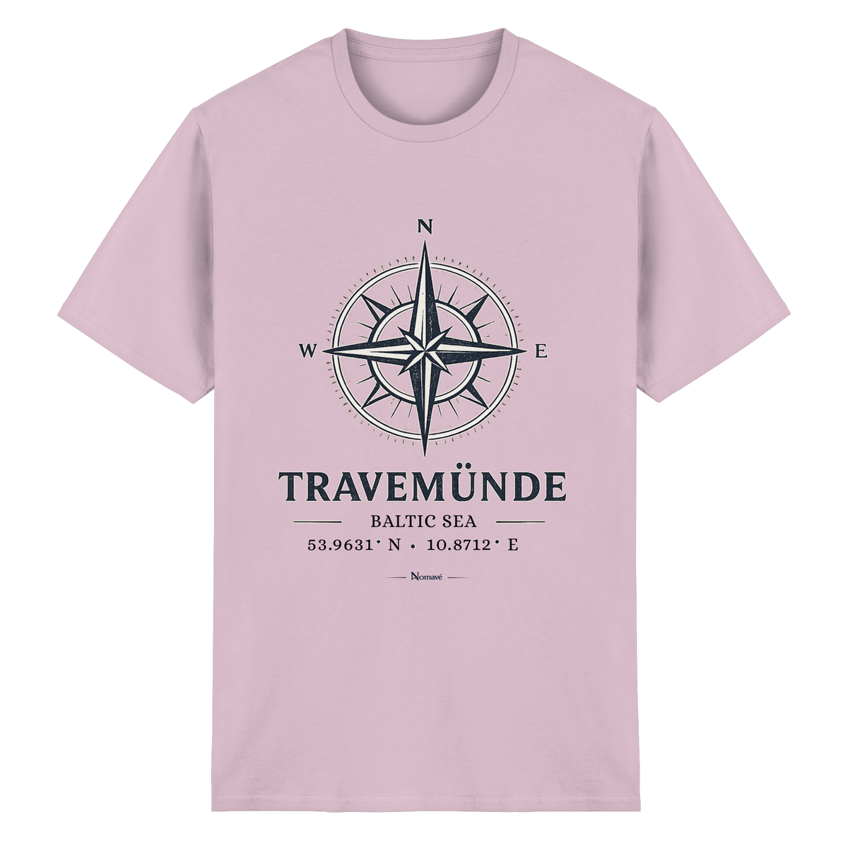 Travemünde Windrose – Essential T-Shirt – Helle Edition Frontprint