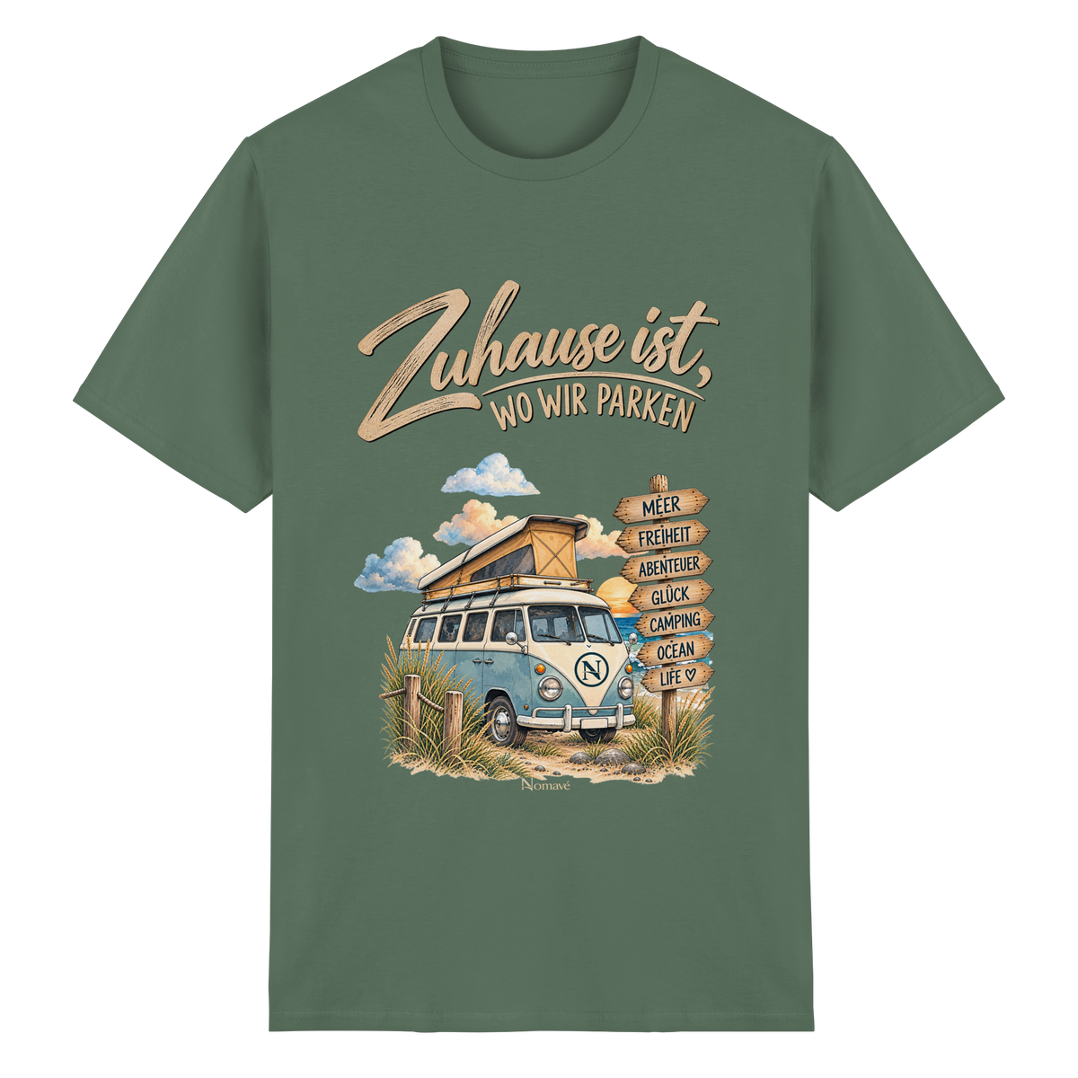 Zuhause ist, wo wir parken – Vanlife & Camping - Essential T-Shirt