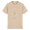 Original-Shirtigo-Mockup: Unisex Essential T-Shirt in natural mit Koh Phangan Mini Palm Frontprint