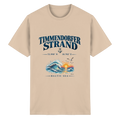 Original-Mockup 1: Unisex Heavy-Cotton-T-Shirt in Natural mit Timmendorfer Strand – Baltic Sea Frontprint.