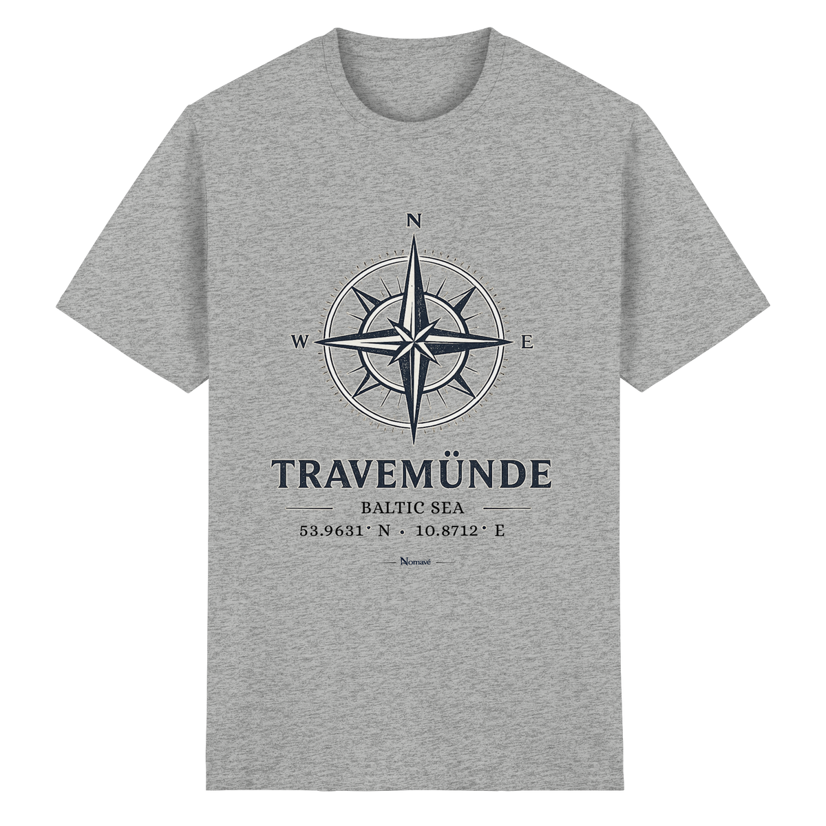 Travemünde Windrose – Essential T-Shirt – Helle Edition Frontprint