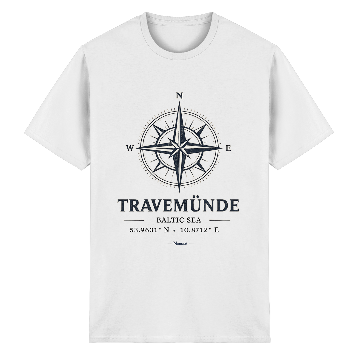 Travemünde Windrose – Essential T-Shirt – Helle Edition Frontprint